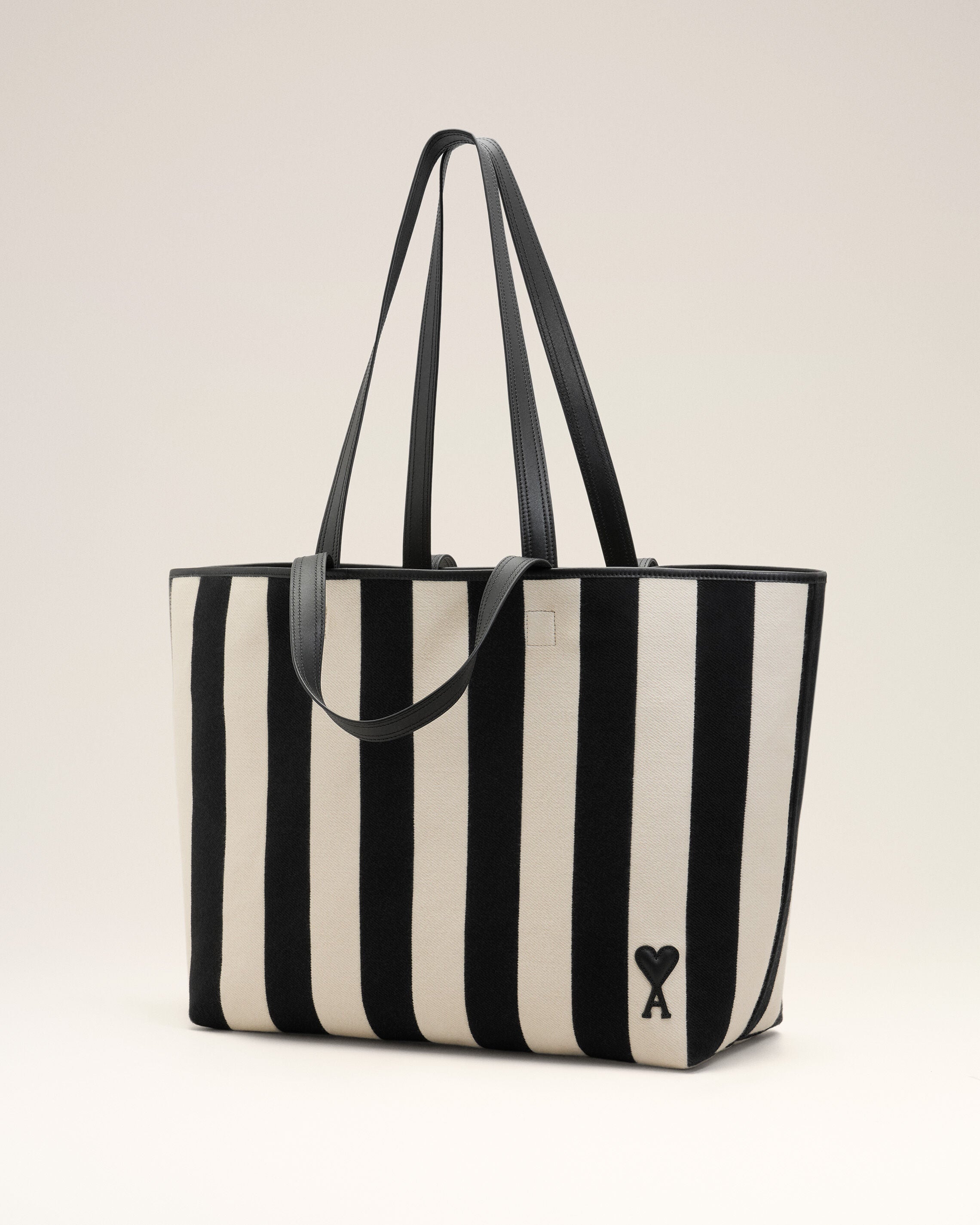 White Cotton Ami De Coeur Shopping Bag - 9