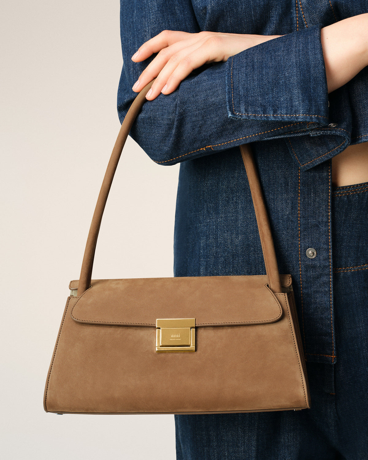 Brown Cow Leather Small Mimi Bag - 9
