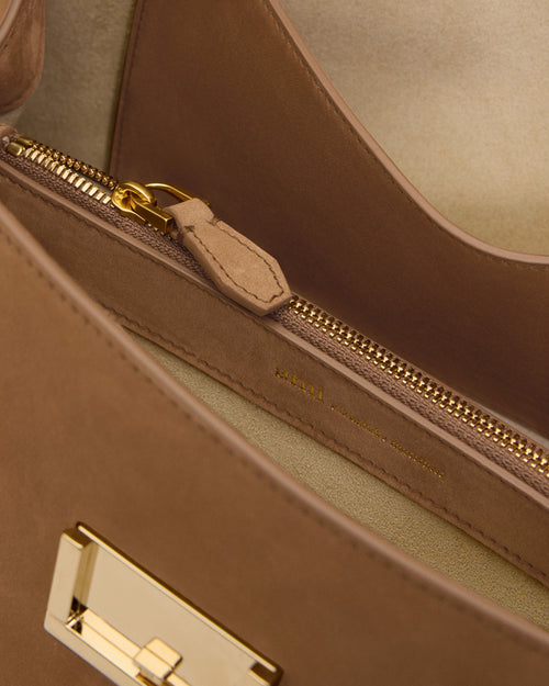 Petit Sac Mimi Marron en Cuir De Veau - 13 - Ami Paris