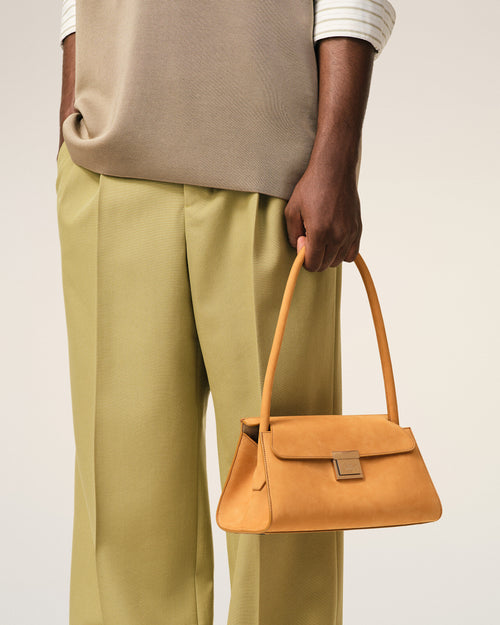 Petit Sac Mimi Orange en Cuir De Veau - 2 - Ami Paris