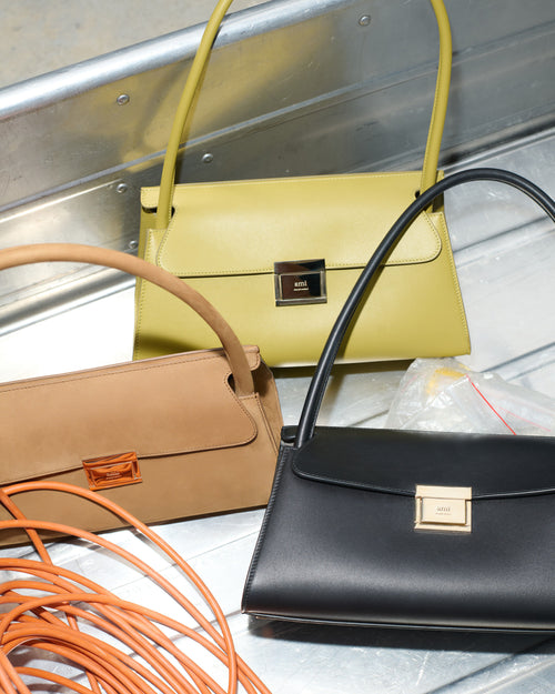 Brown Cow Leather Small Mimi Bag - Man - 7 - AMI Paris - Ami Paris