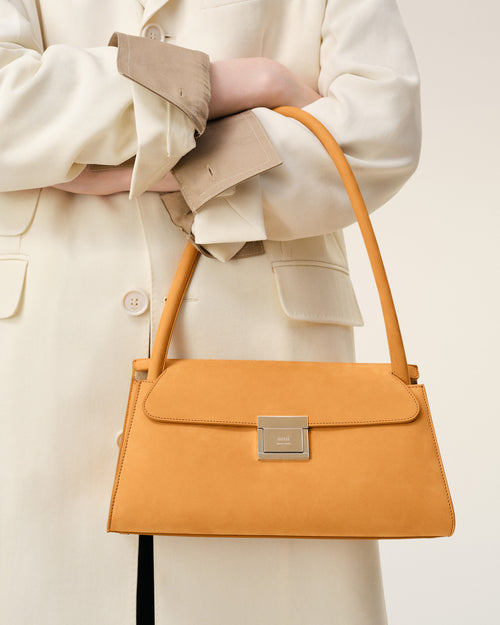                                     Petit Sac Mimi Orange en Cuir De Veau - 3                                 - Ami Paris