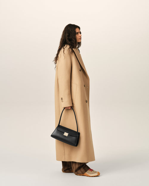 Bolso Mimi pequeño de piel de vaca negra - Mujer - 9 - AMI Paris - Ami Paris