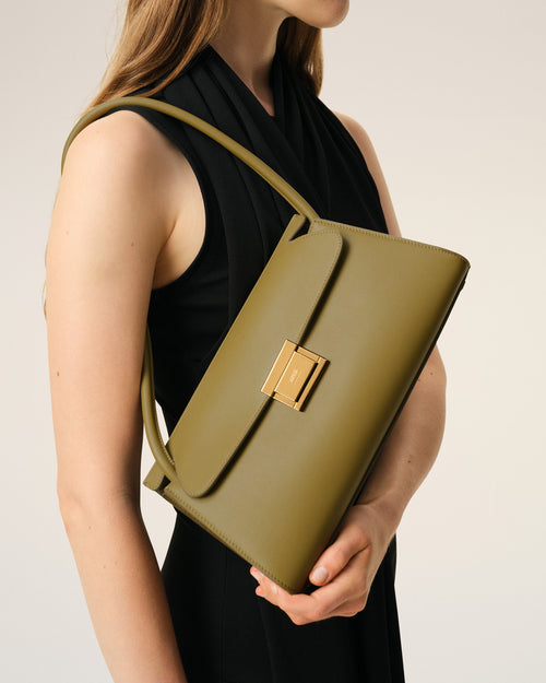                                     Green Cow Leather Small Mimi Bag - 3                                 - Ami Paris