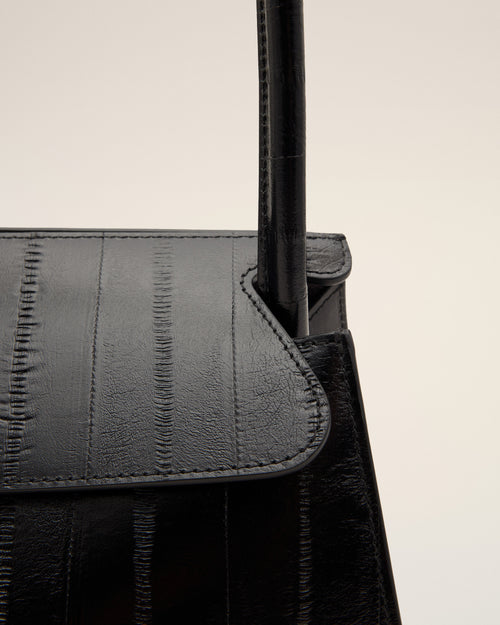 Bolso Mimi pequeño de piel de becerro negro - Hombre - 5 - AMI Paris - Ami Paris