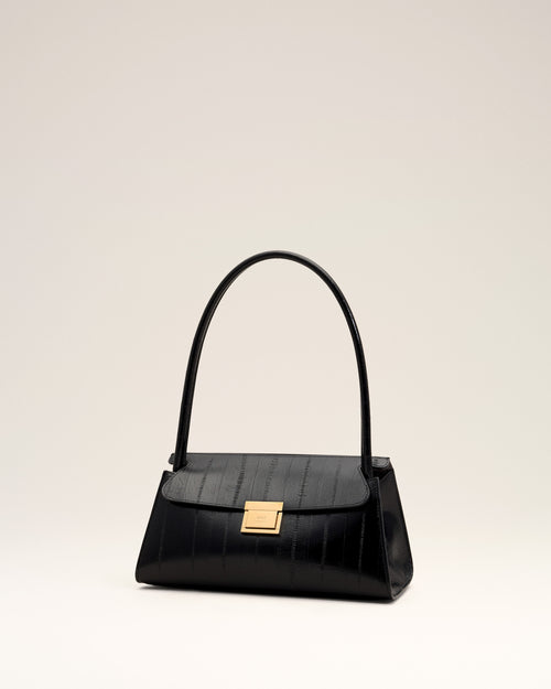 Bolso Mimi pequeño de piel de becerro negro - Mujer - 10 - AMI Paris - Ami Paris
