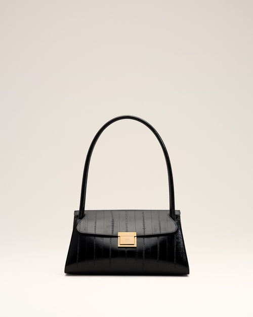 Bolso Mimi pequeño de piel de becerro negro - Mujer - 8 - AMI Paris - Ami Paris