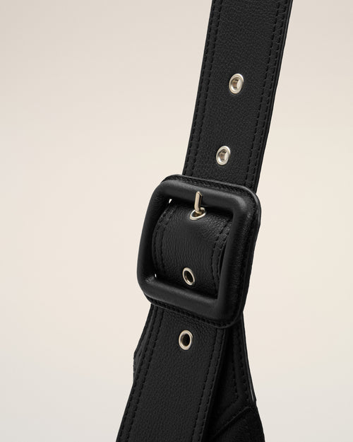 Sac Porte Croisé Etienne Noir en Cuir De Taurillon - Femme - 11 - AMI Paris - Ami Paris