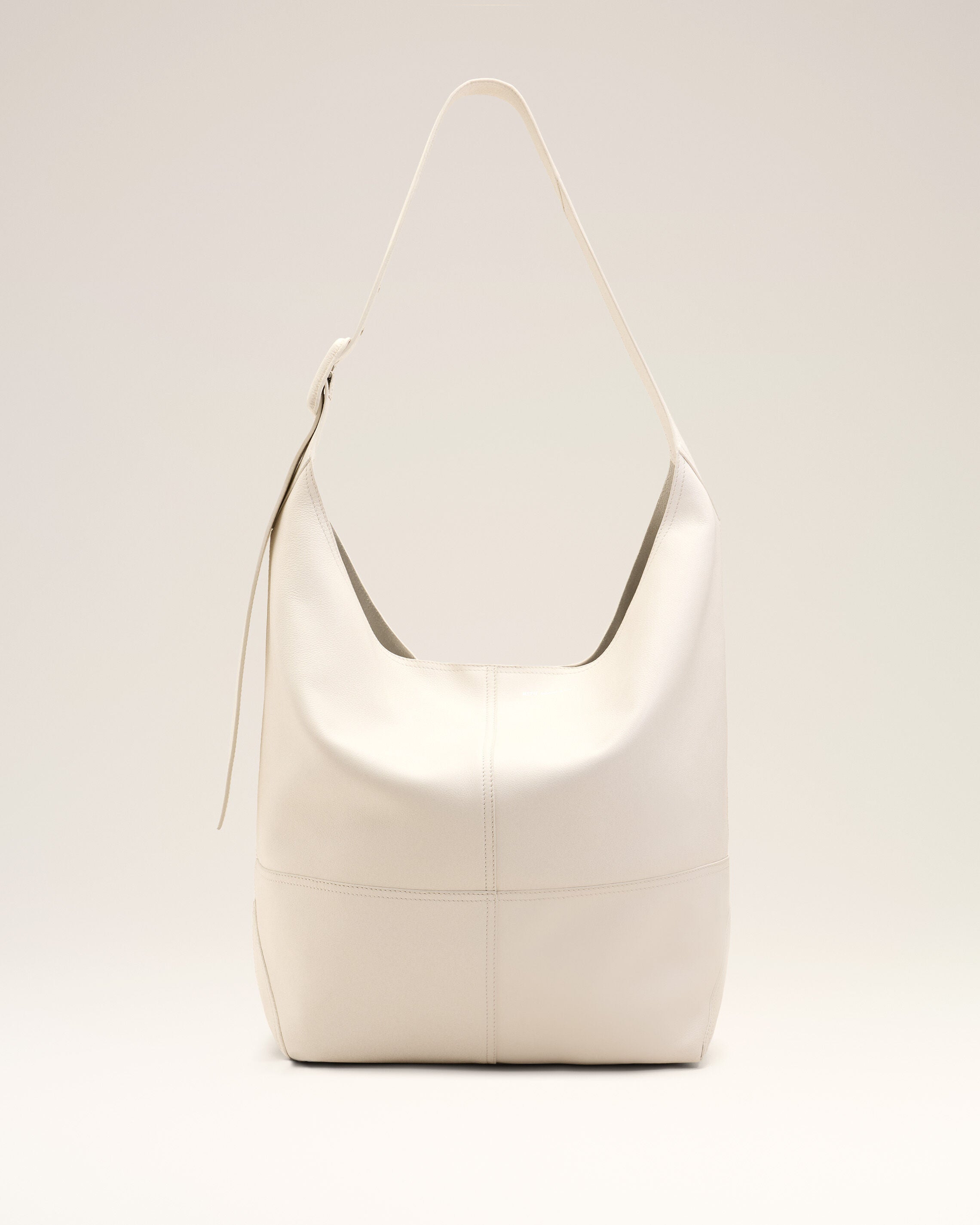 White Soft Leather Etienne Crossbody Bag - 8