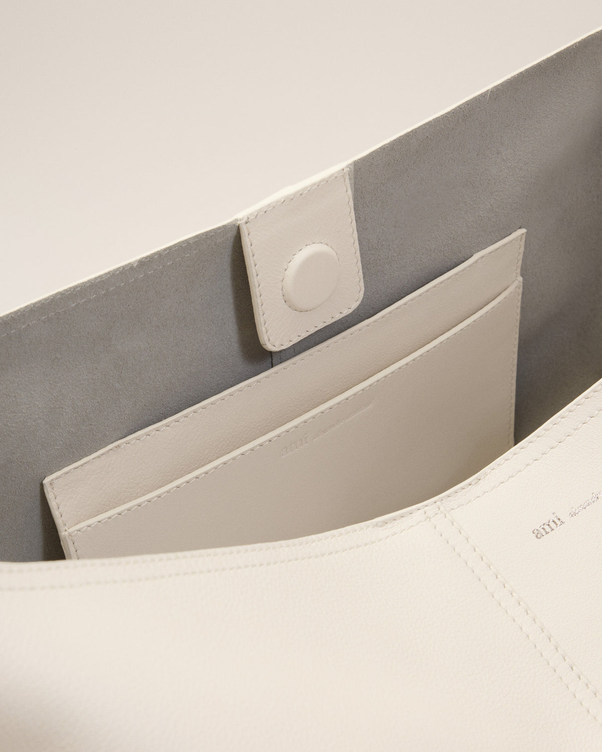 White Soft Leather Etienne Crossbody Bag - 6
