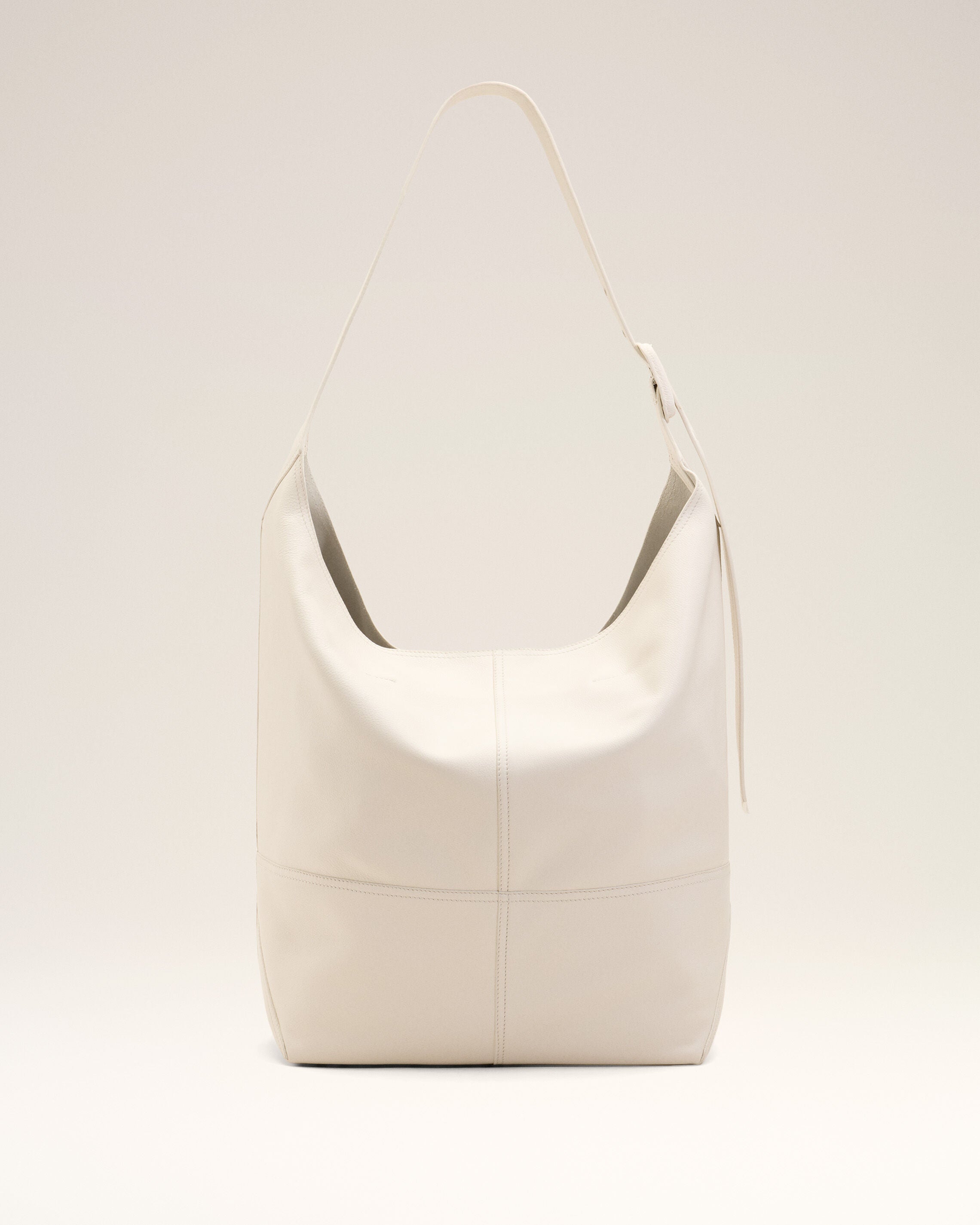 White Soft Leather Etienne Crossbody Bag - 4