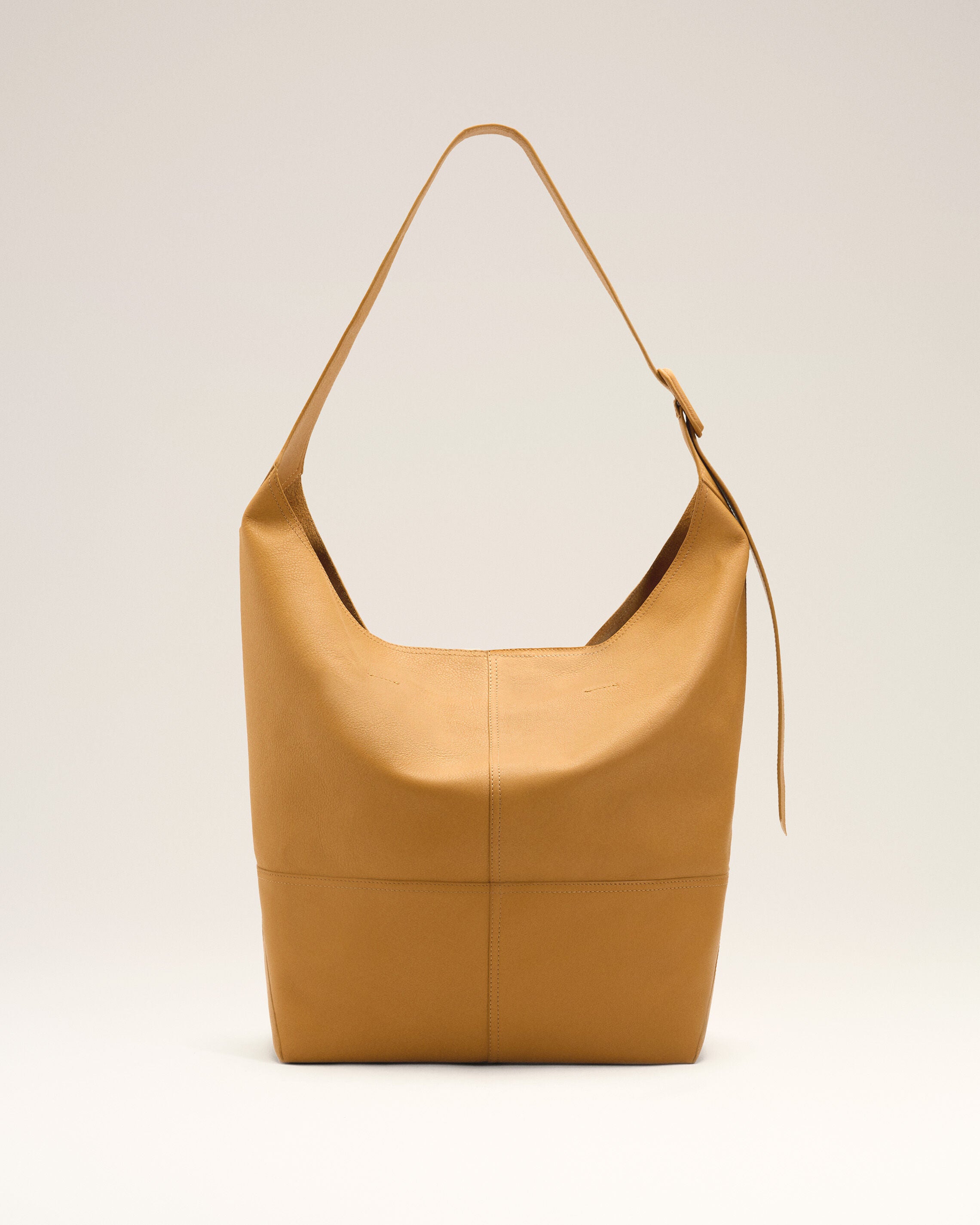 Sac Porte Croisé Etienne Jaune en Cuir De Taurillon - 10