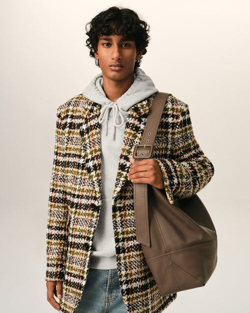 Bolso bandolera Etienne de cuero taurillon marrón - 1 - Ami Paris