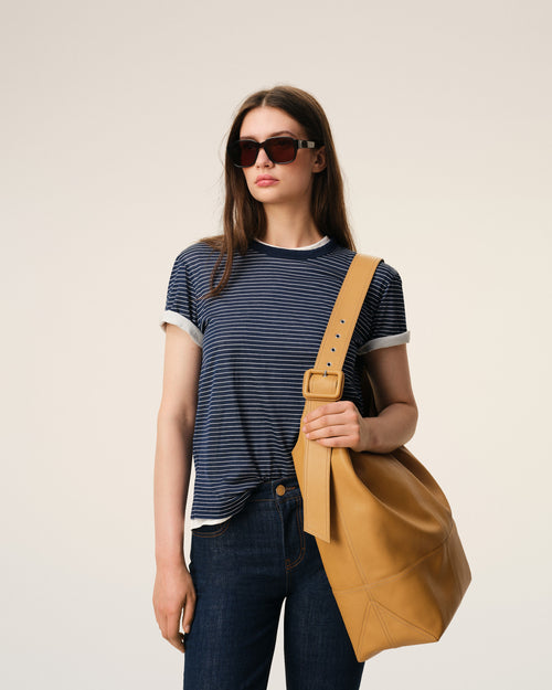                                 Yellow Soft Leather Etienne Crossbody Bag - 3                             - Ami Paris