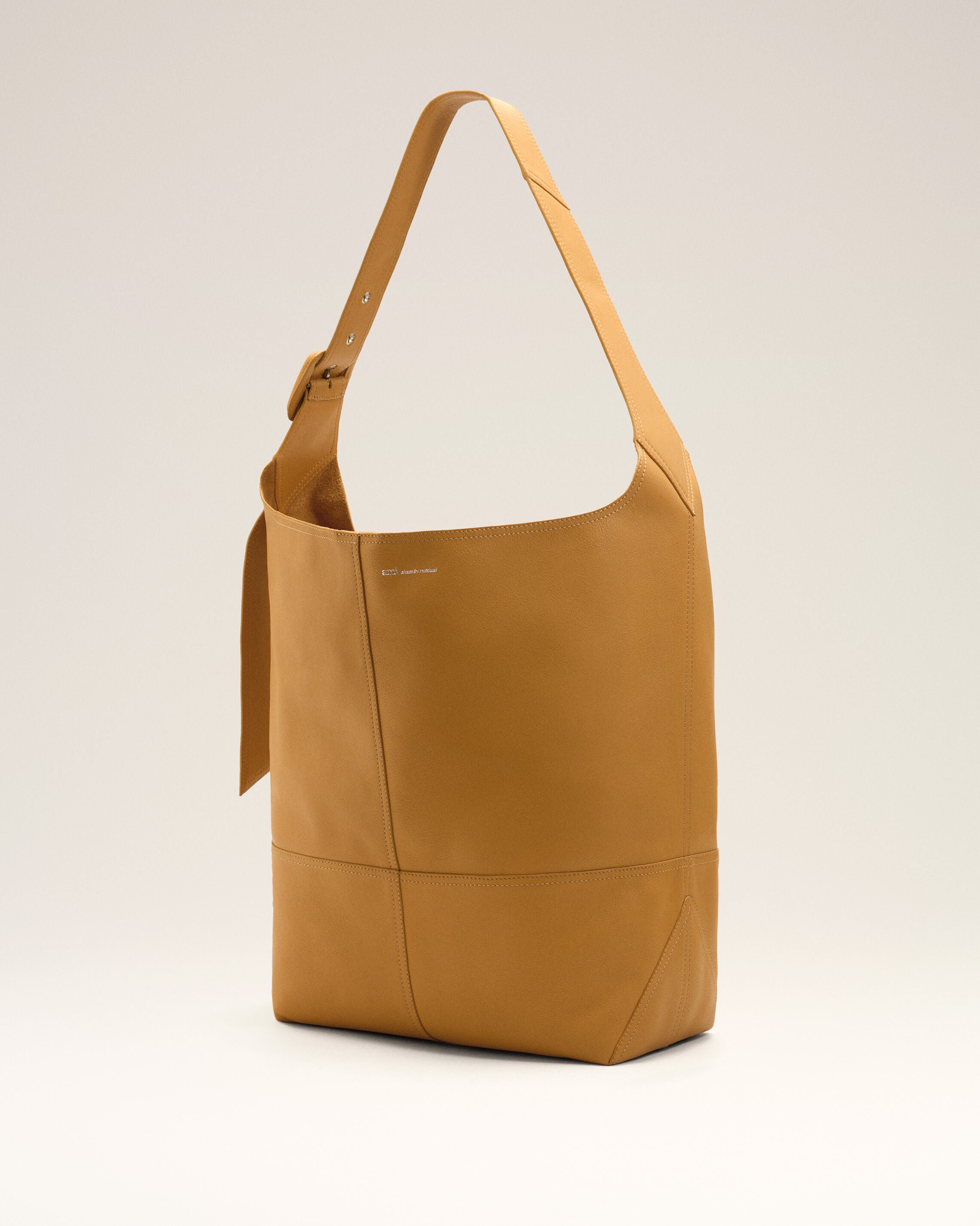 Sac Porte Croisé Etienne Jaune en Cuir De Taurillon - 9