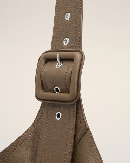 Brown taurillon leather Etienne crossbody bag - Man - 5 - AMI Paris - Ami Paris