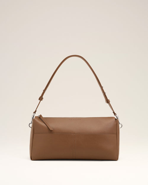Brown cow leather Carrousel zipped bag - Man - 1 - AMI Paris - Ami Paris