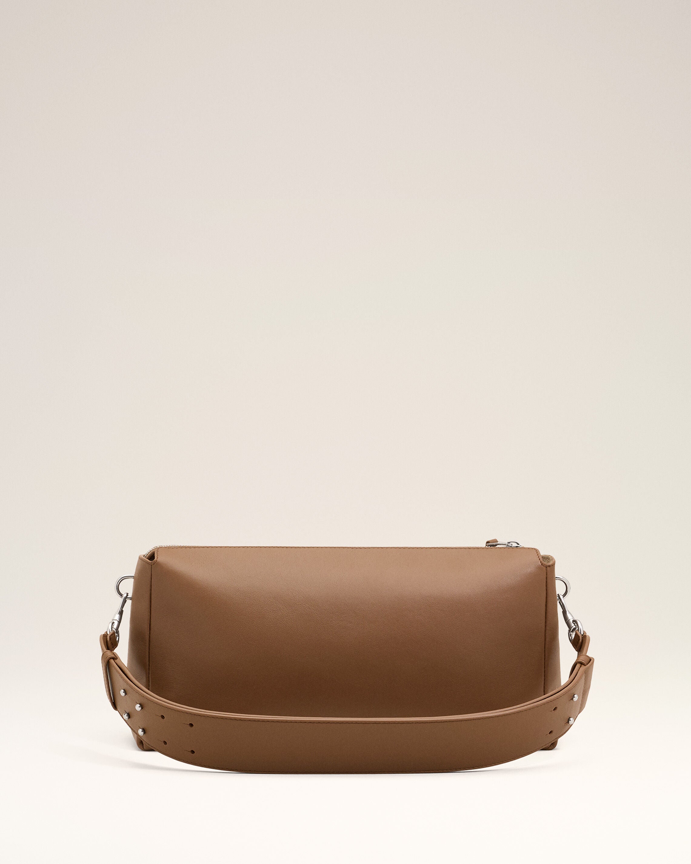 Brown cow leather Carrousel zipped bag - 5