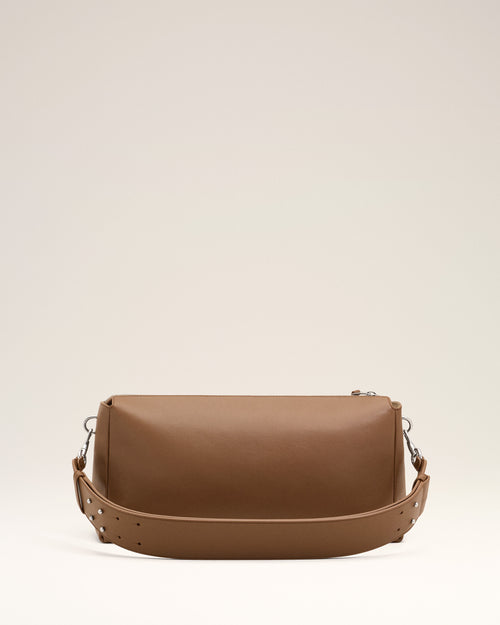 Brown cow leather Carrousel zipped bag - Man - 5 - AMI Paris - Ami Paris