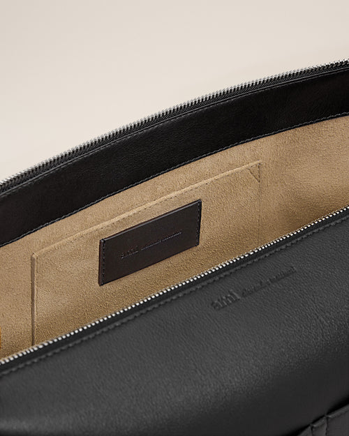 Black cow leather Carrousel zipped bag - Man - 7 - AMI Paris - Ami Paris