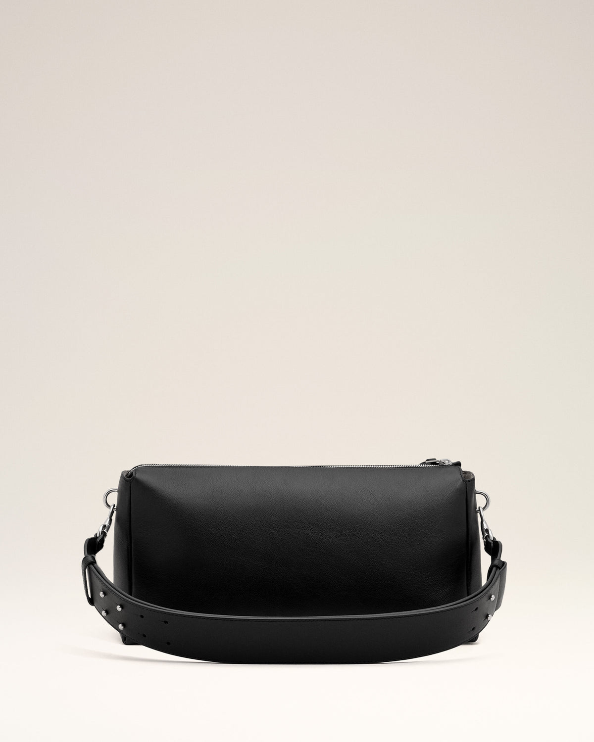 Black cow leather Carrousel zipped bag - 5