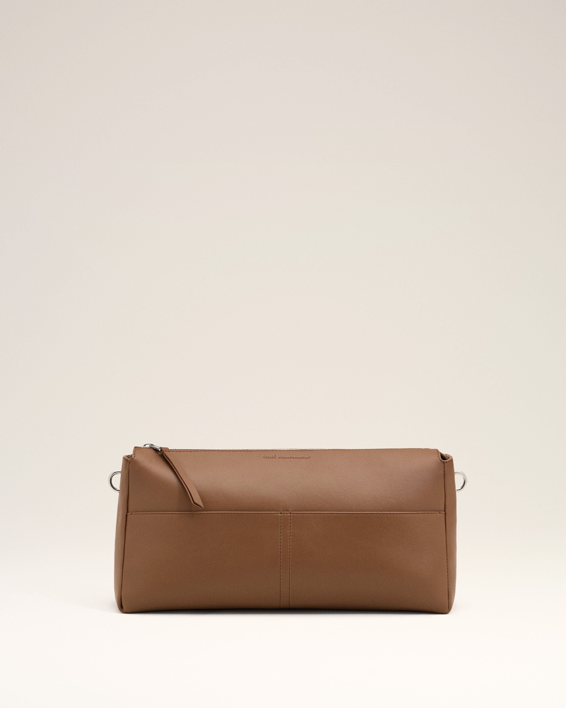 Brown cow leather Carrousel zipped bag - 10