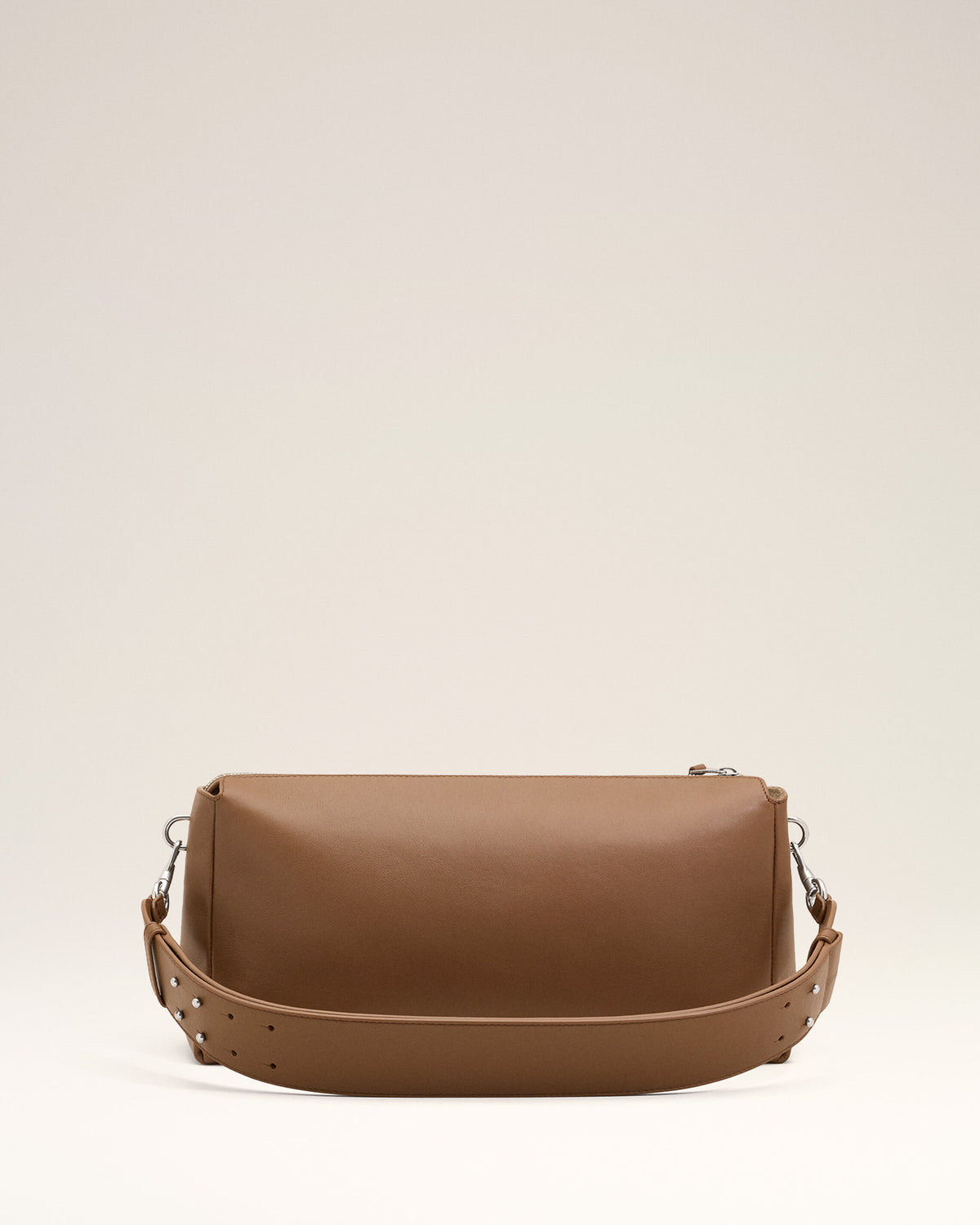 Brown cow leather Carrousel zipped bag - 12