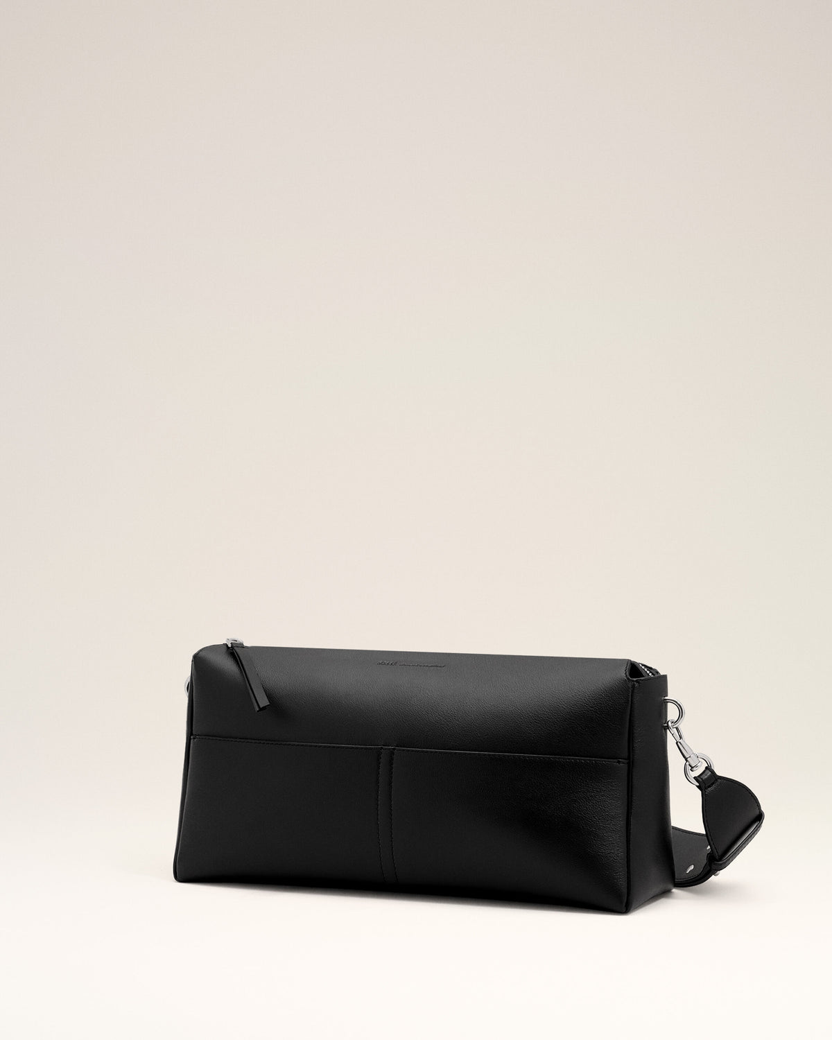 Black cow leather Carrousel zipped bag - 4