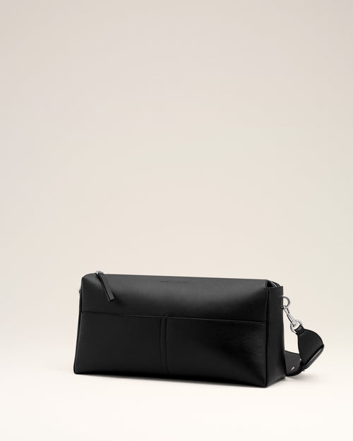 Black cow leather Carrousel zipped bag - Man - 4 - AMI Paris - Ami Paris
