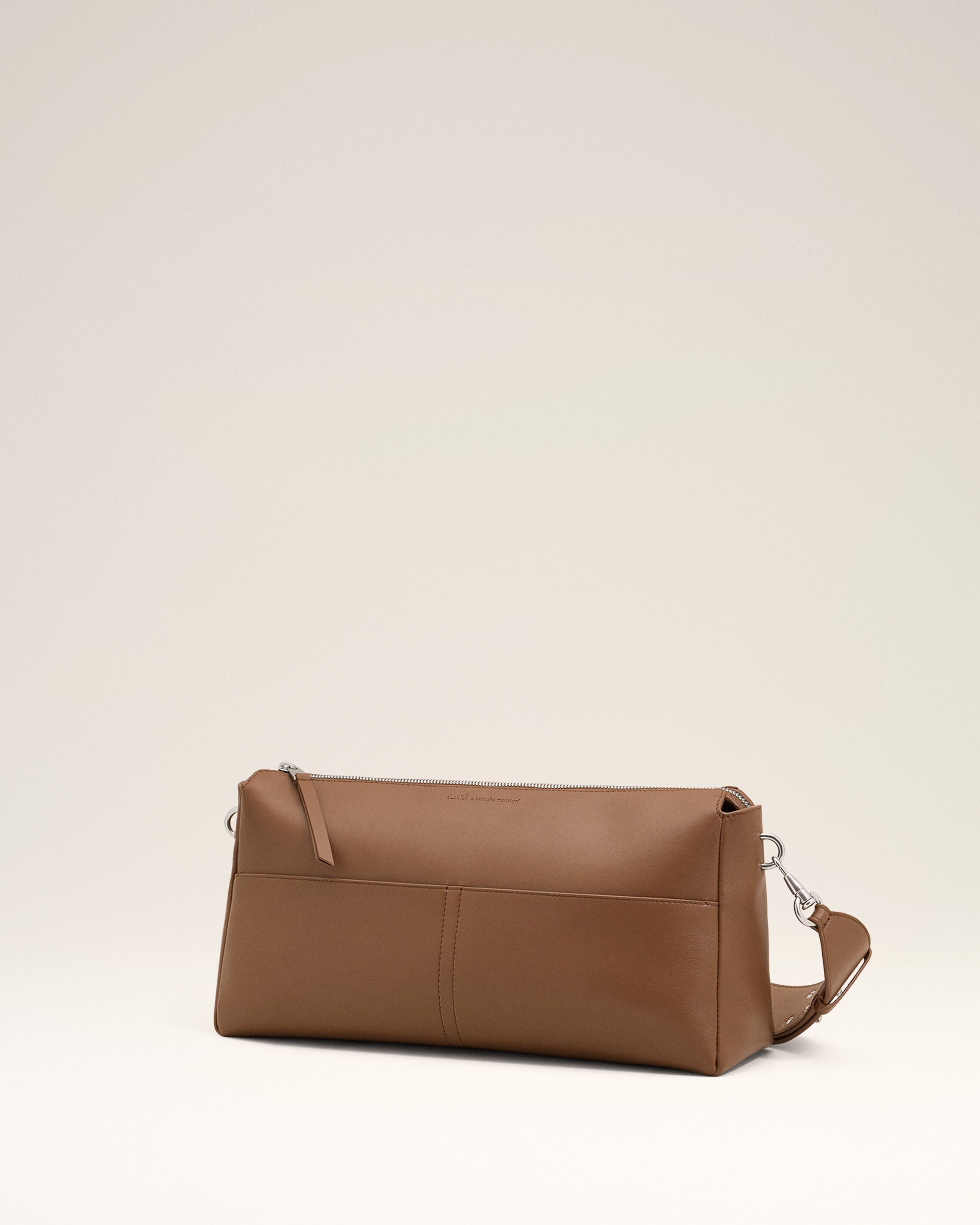 Brown cow leather Carrousel zipped bag - 11