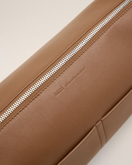 Brown cow leather Carrousel zipped bag - Woman - 13 - AMI Paris - Ami Paris