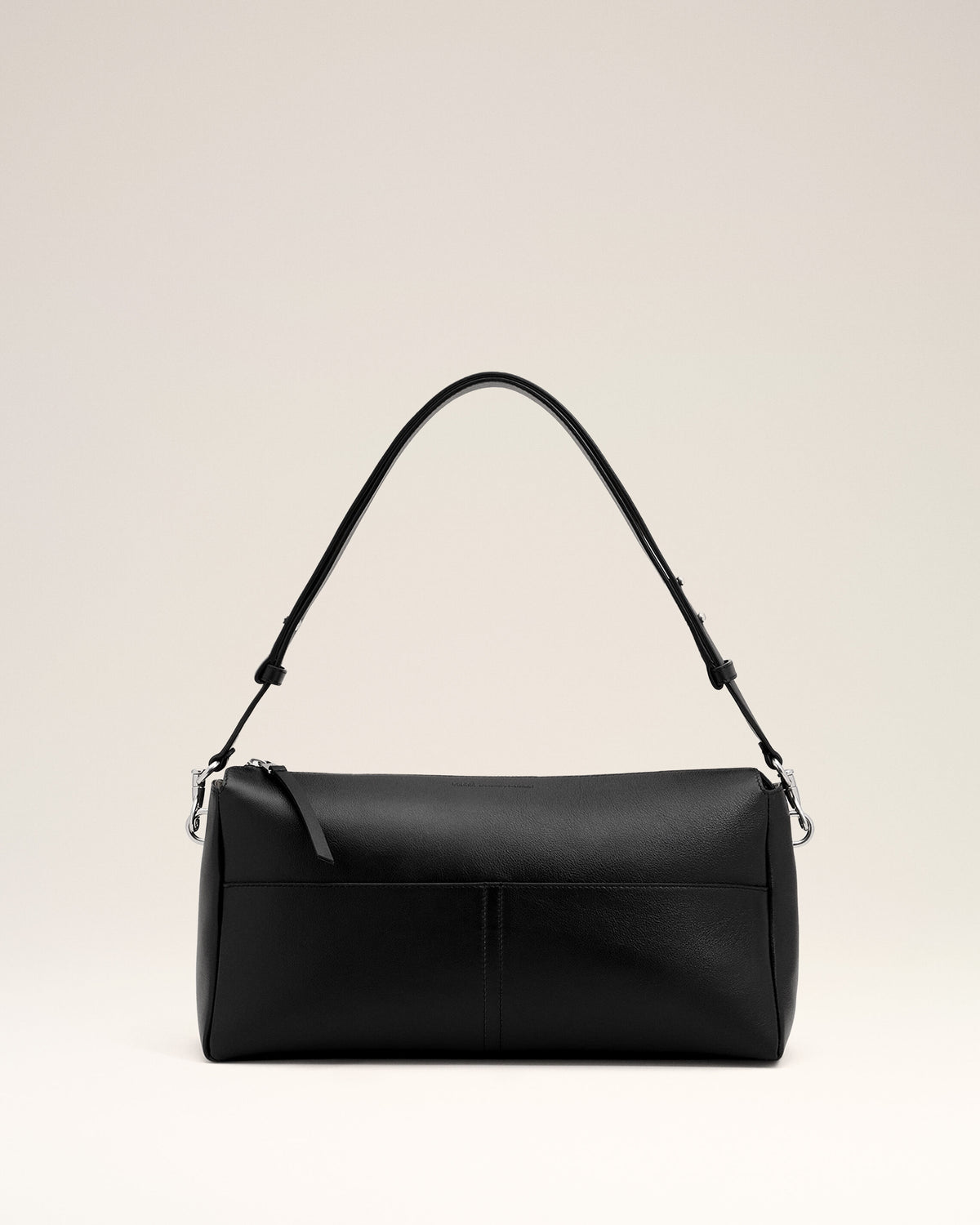 Black cow leather Carrousel zipped bag - 1