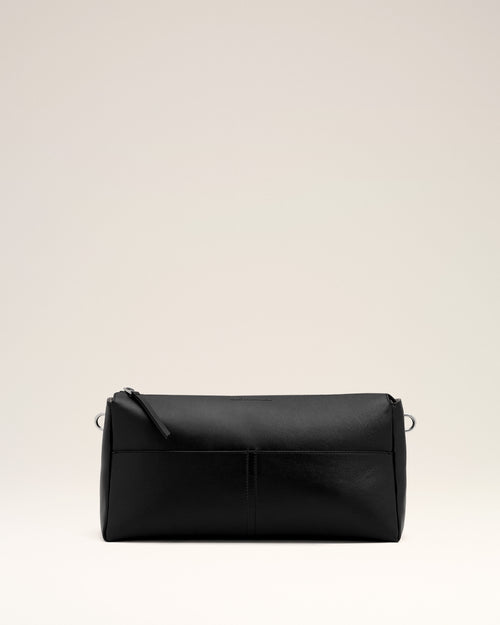 Black cow leather Carrousel zipped bag - Man - 3 - AMI Paris - Ami Paris