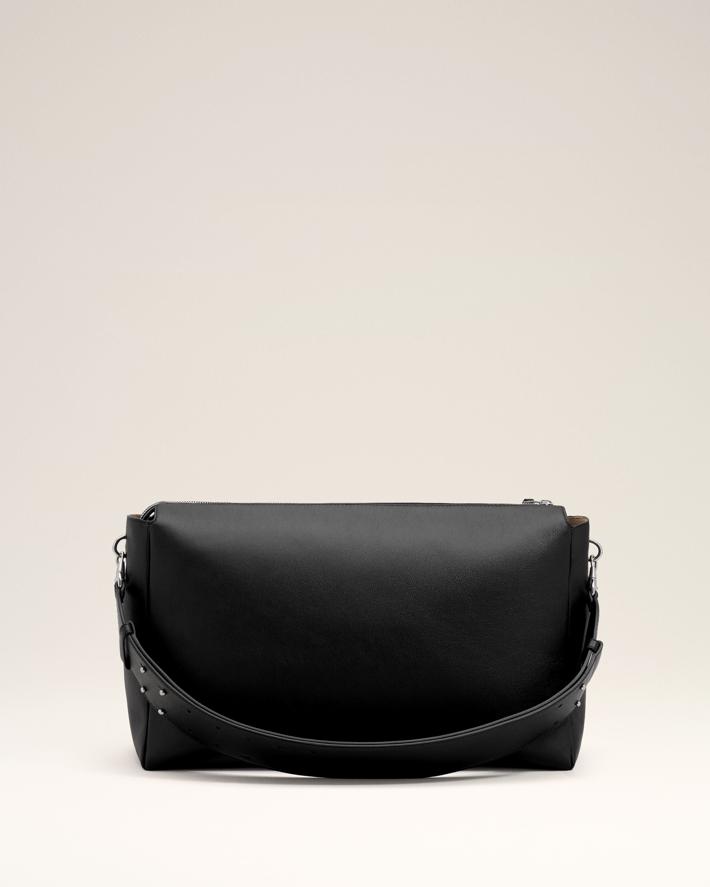 Bolso Carrousel grande de piel de becerro negro con cremallera - 5