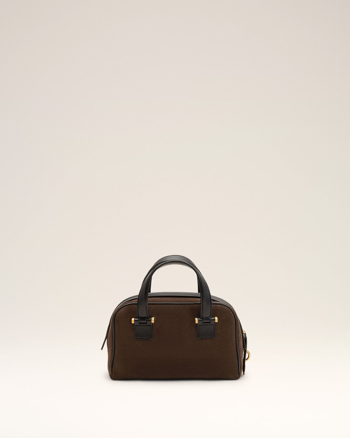 Petit sac bowling Georges marron en cuir de veau - 12