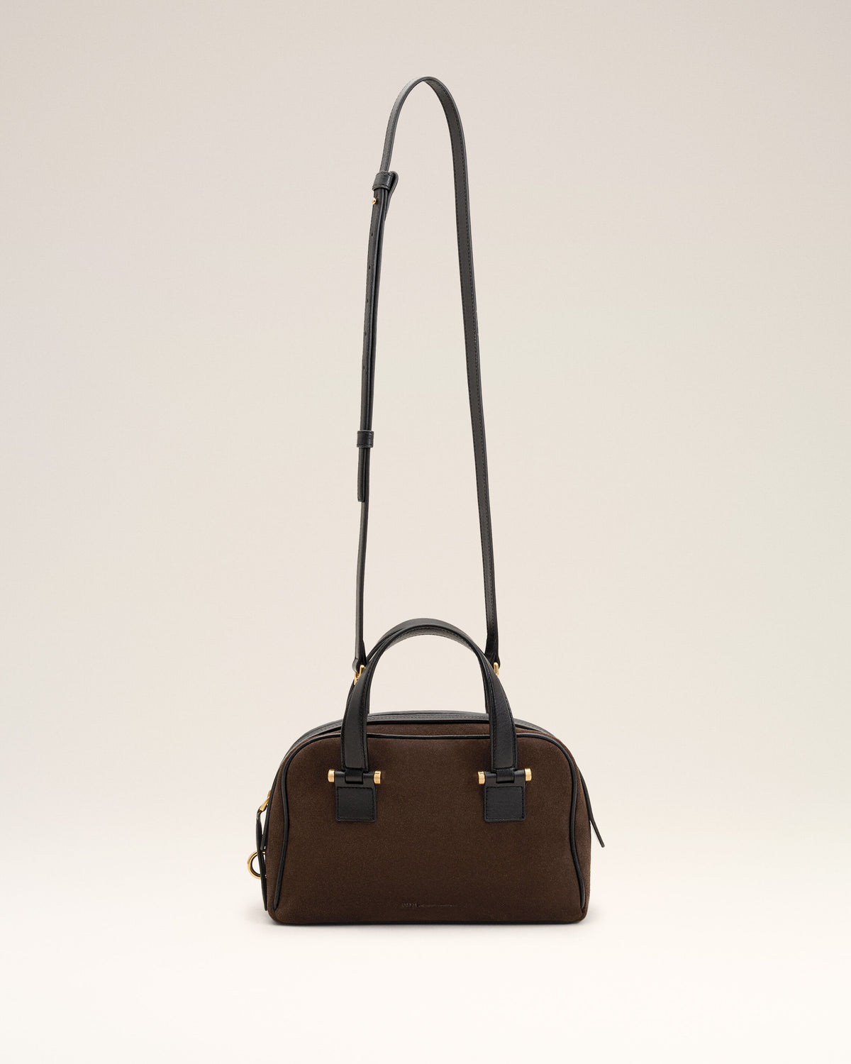 Petit sac bowling Georges marron en cuir de veau - 3