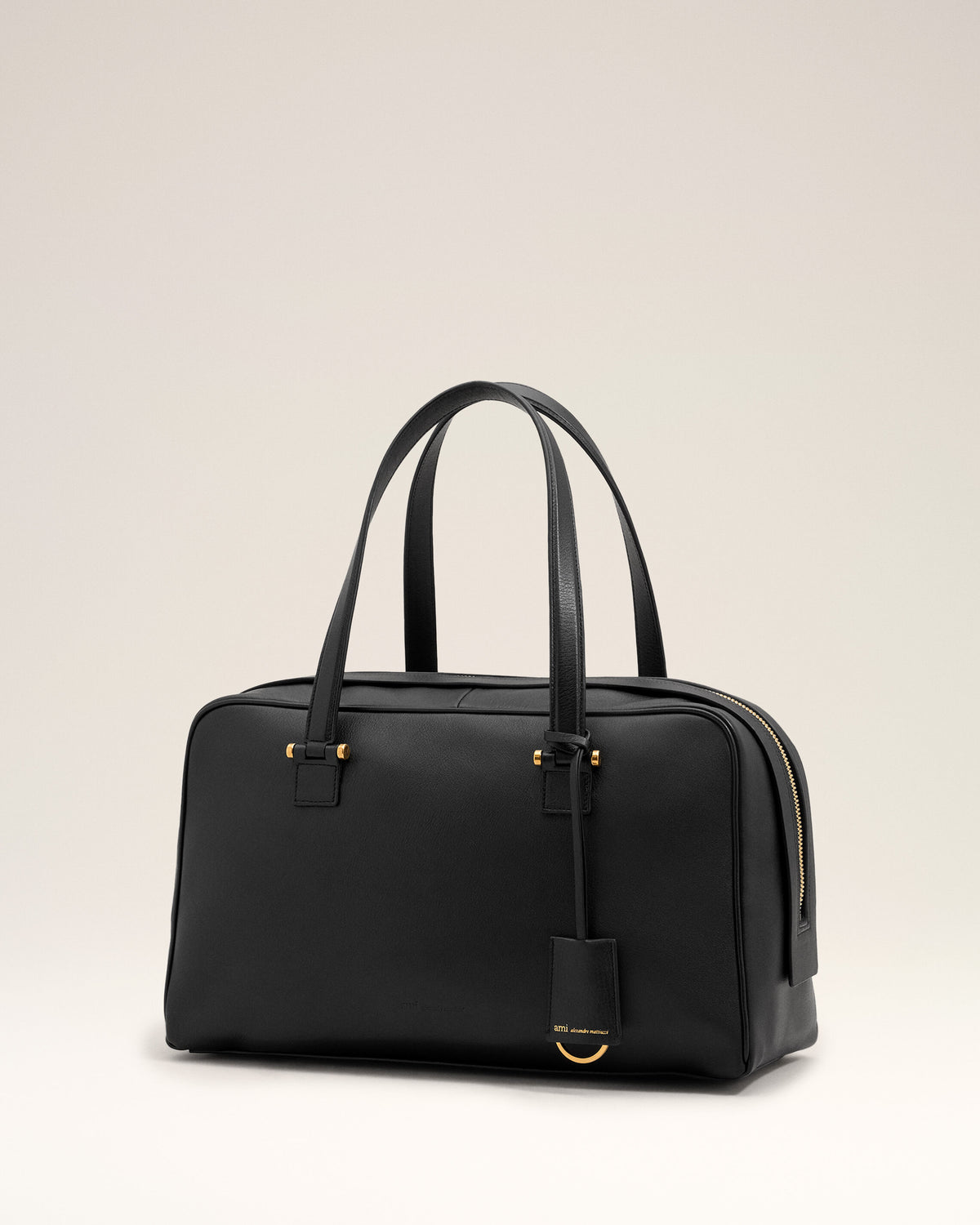 Sac bowling Georges noir en cuir de vachette - 9