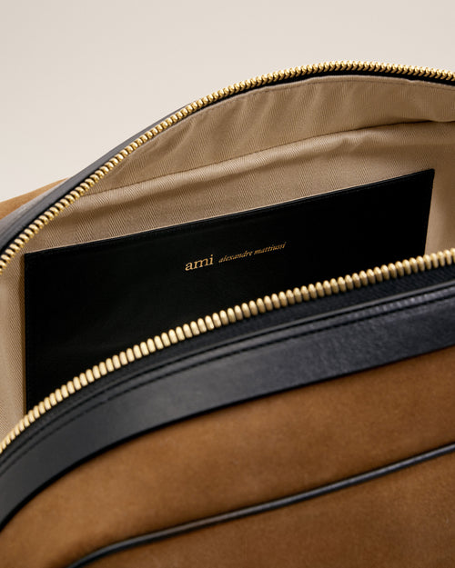 Bolso bowling Georges de cuero de becerro marrón - Hombre - 6 - AMI Paris - Ami Paris