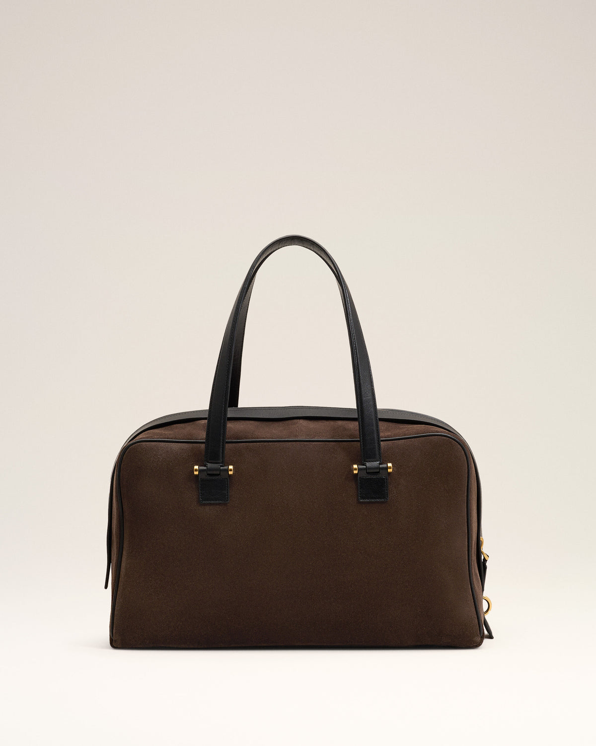 Sac bowling Georges marron en cuir de veau - 10