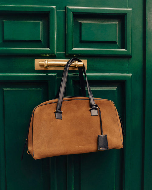 Bolso bowling Georges de cuero de becerro marrón - Mujer - 14 - AMI Paris - Ami Paris