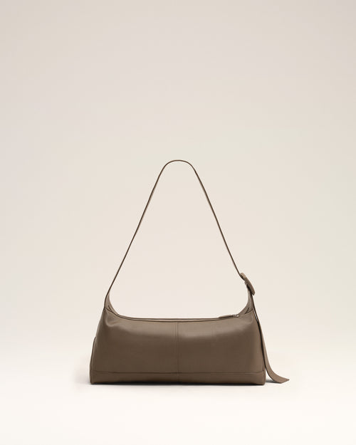 Petit sac crossbody Etienne marron en cuir de taurillon - Homme - 4 - AMI Paris - Ami Paris