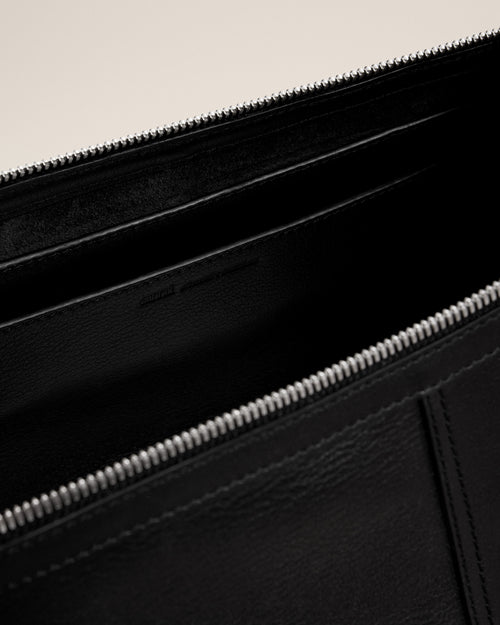 Small black taurillon leather Etienne crossbody bag - Man - 6 - AMI Paris - Ami Paris