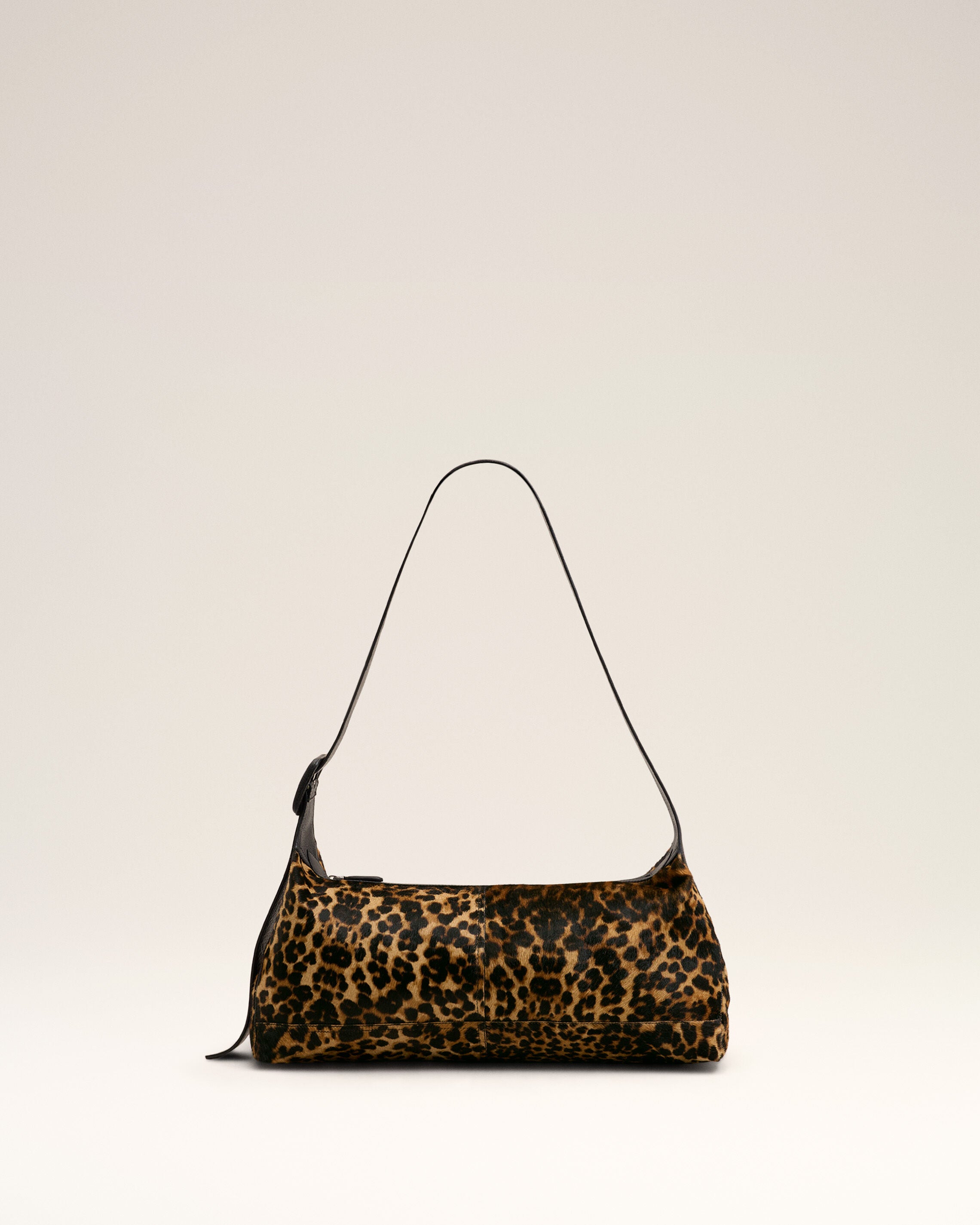 Bolso bandolera Etienne pequeño de piel de vacuno con estampado de leopardo - 1