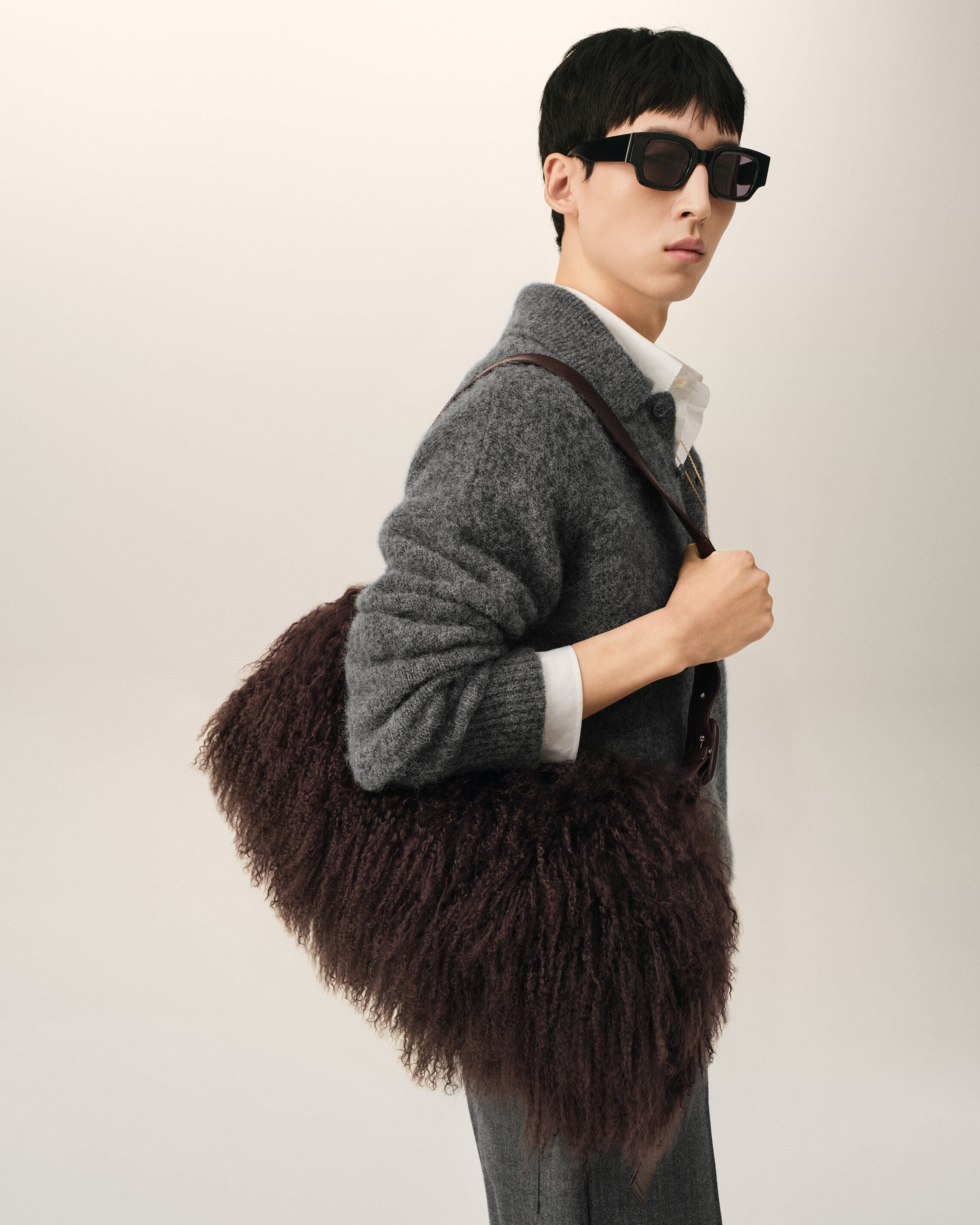 Small brown lamb leather Etienne crossbody bag - 2