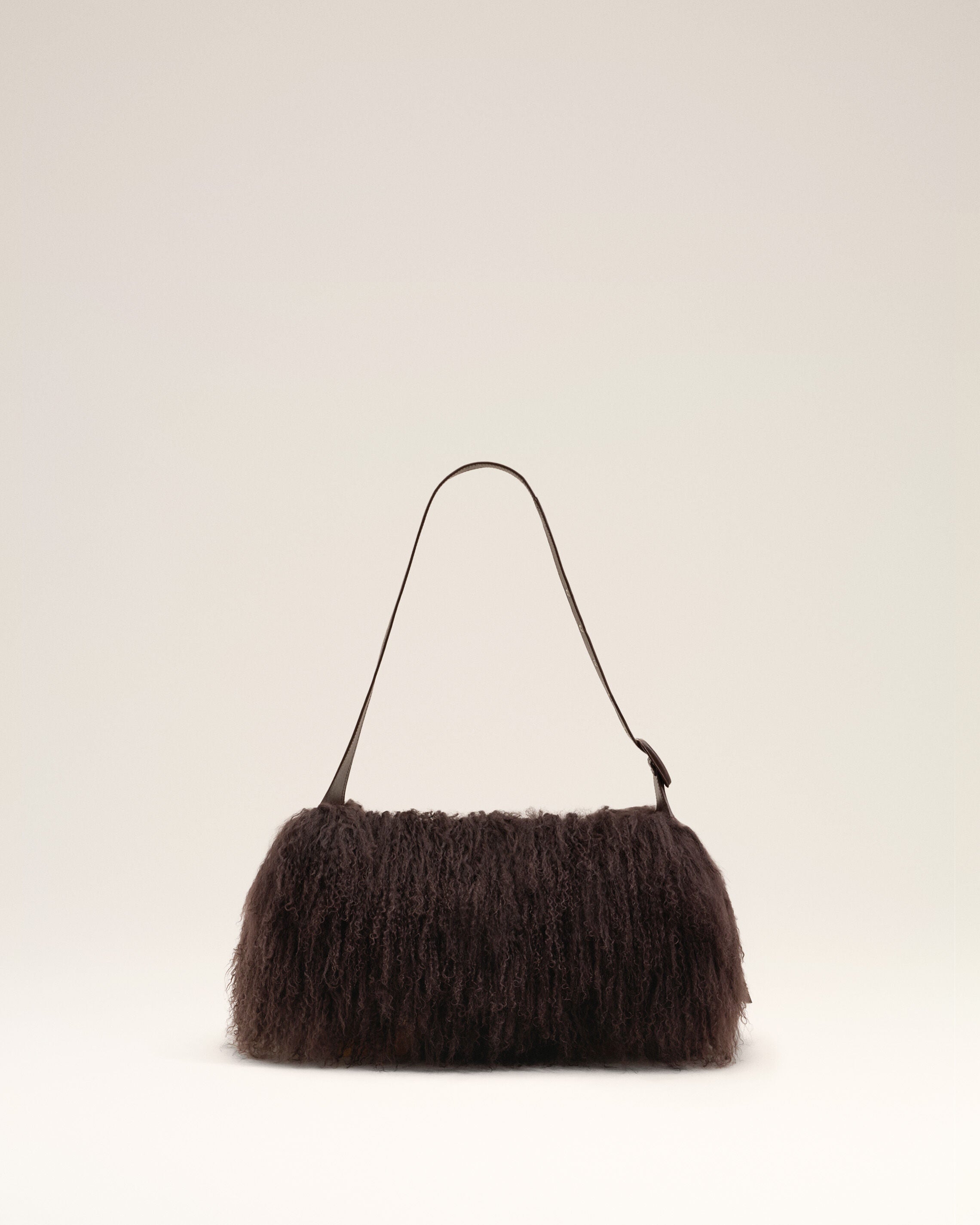 Small brown lamb leather Etienne crossbody bag - 4