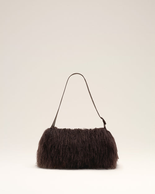 Small brown lamb leather Etienne crossbody bag - Woman - 10 - AMI Paris - Ami Paris