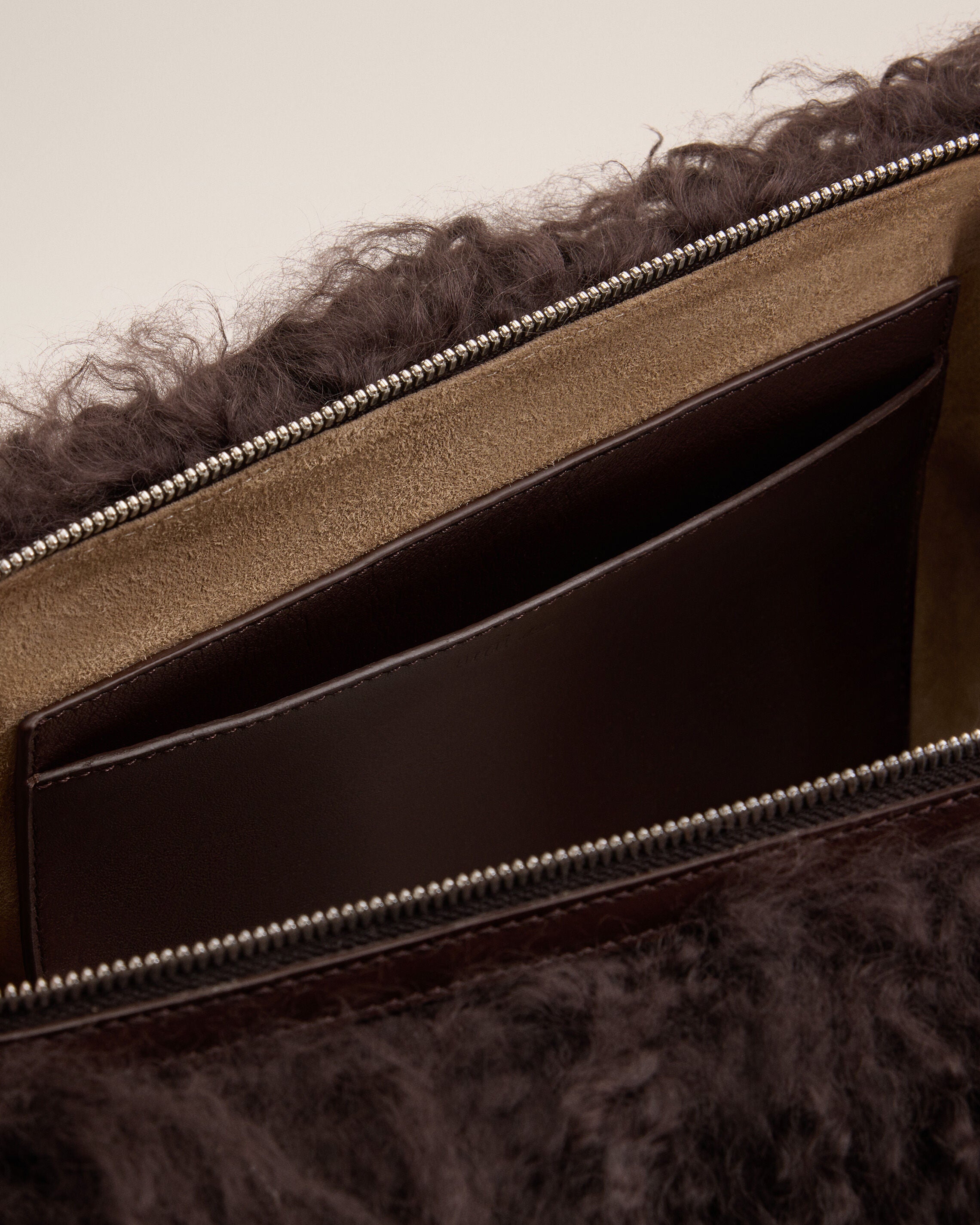 Small brown lamb leather Etienne crossbody bag - 6