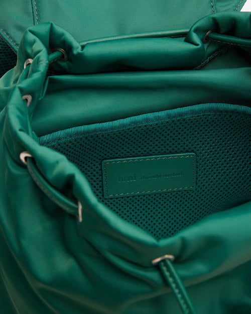 Small green nylon Marcel flap backpack - Woman - 12 - AMI Paris - Ami Paris
