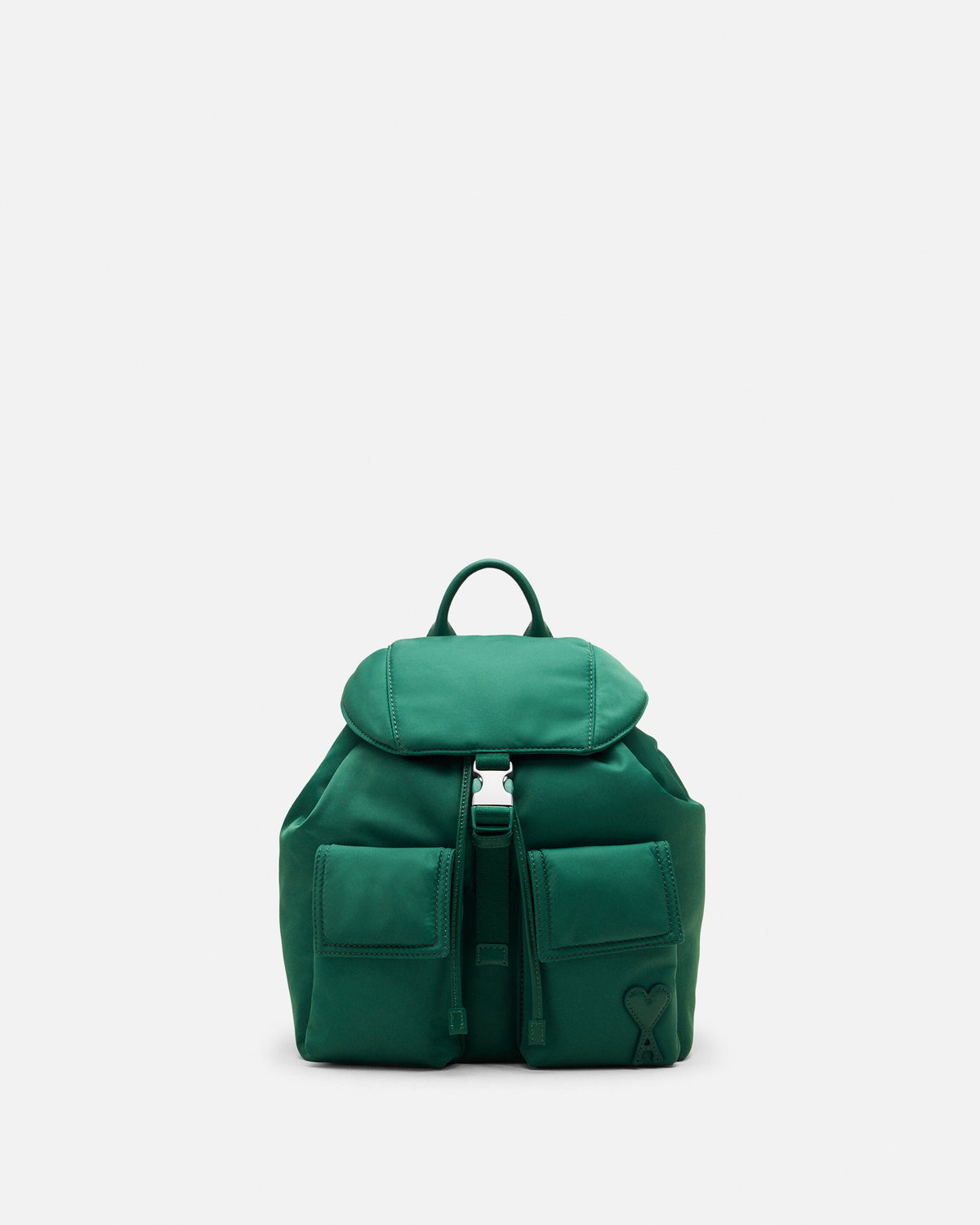 Small green nylon Marcel flap backpack - 7