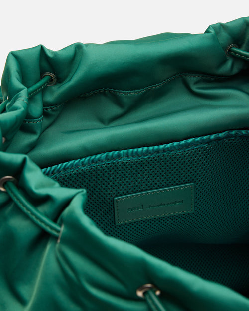 Green nylon Marcel flap backpack - Man - 6 - AMI Paris - Ami Paris